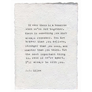 Handmade Paper Print - If There Is Ever A Tomorrow - 12”x16 - 423 Stationery - The Farmhouse