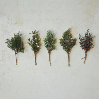 Hanging Faux Evergreen & Berry Bunch - Mistletoe's - 430 Holiday Decor - The Farmhouse