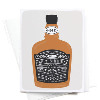 Happy Birthday Whiskey Bottle Greeting Card - 423 Stationery - The Farmhouse