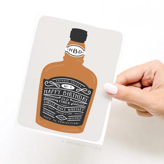 Happy Birthday Whiskey Bottle Greeting Card - 423 Stationery - The Farmhouse