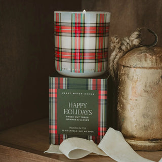 Happy Holidays 12 oz Boxed Soy Candle - 410 Candles & Scents - The Farmhouse