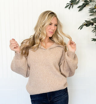 Harbor Hacci Collared Sweater Top - 100 Casual Tops - The Farmhouse