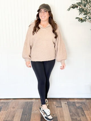 Harbor Hacci Collared Sweater Top - 100 Casual Tops - The Farmhouse