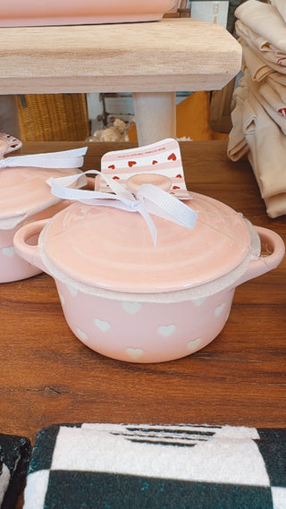 Heartfelt Mini Casserole Dish, Pink - The Farmhouse