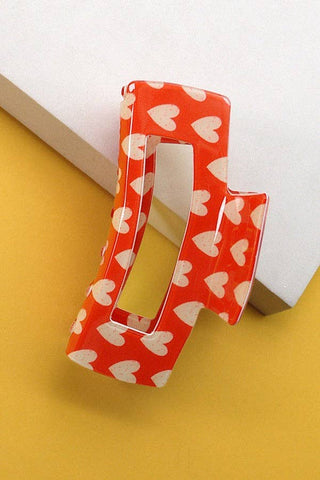 Heartline Rectangle Hair Claw Clip - 260 Fashion Accessories - The Farmhouse