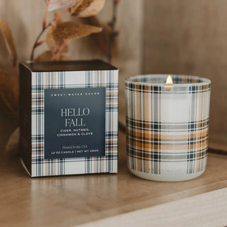 Hello Fall 12 oz Boxed Soy Candle - 410 Candles & Scents - The Farmhouse