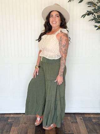 High Desert Drape Pants, Olive - 240 Pants - The Farmhouse