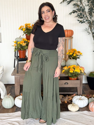 High Noon Haze Tie Waist Wide Leg Pants - 240 Pants - The Farmhouse