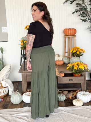High Noon Haze Tie Waist Wide Leg Pants - 240 Pants - The Farmhouse