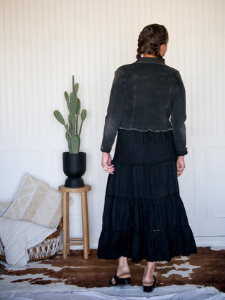 High Noon Whispers Maxi Skirt, Black - 220 Shorts & Skirts - The Farmhouse