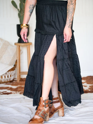 High Noon Whispers Maxi Skirt, Black - 220 Shorts & Skirts - The Farmhouse