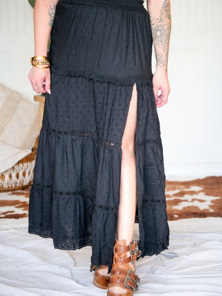 High Noon Whispers Maxi Skirt, Black - 220 Shorts & Skirts - The Farmhouse