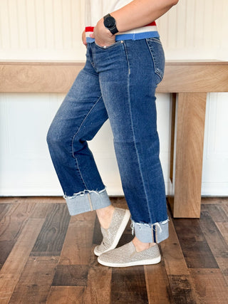 High Rise Crop Boyfriend Cufffed Jeans - 210 Jeans - The Farmhouse