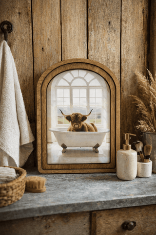 Highland White Tub Arch Framed Art 6x8" - 420 Home Decor - The Farmhouse