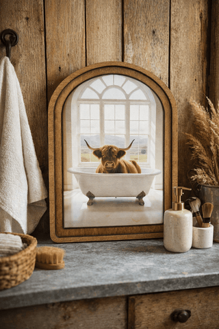 Highland White Tub Arch Framed Art 8.25x11" - 420 Home Decor - The Farmhouse