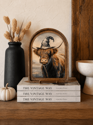 Highland Witch Arch Hat Framed Art 6x8" - 420 Home Decor - The Farmhouse