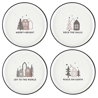 Holiday Appetizer Plates - Merry + Bright - The Farmhouse