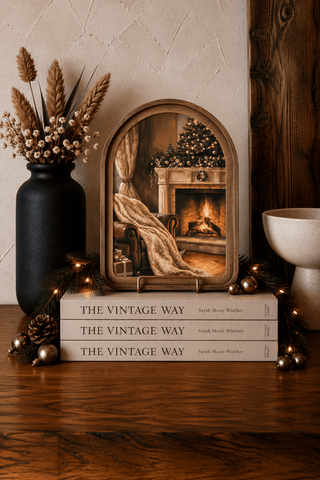 Holiday Mantel Arch Framed Art 8.25x11” - 420 Home Decor - The Farmhouse