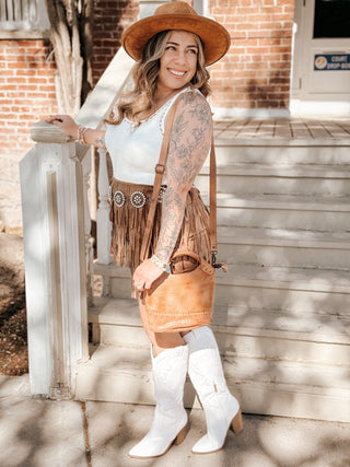 Honky Tonk Fringe Mini Skirt - The Farmhouse