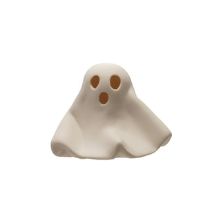 White Stoneware Light-Up Ghost