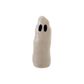Ghostly Glow Stoneware Lantern 11-3/4"H