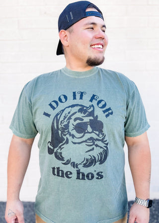 I Do It For The Ho's Humor Men's Graphic Tee, Forrest Green - The Farmhouse