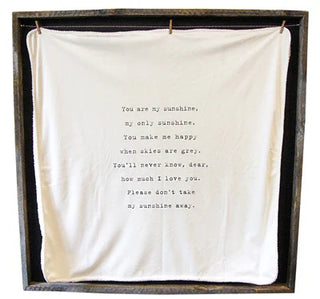 You Are My Sunshine Heirloom Baby Blanket
