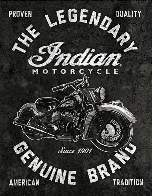 Indian Motorcycles - Legendary Tin Sign - The Farmhouse