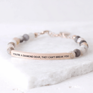 INSPO35 You're A Diamond Dear, They Can't Break You - Bamboo - 290 Jewelry - The Farmhouse