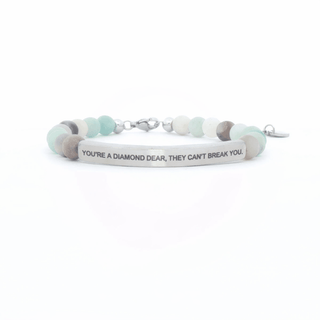 INSPO36 You're A Diamond Dear, They Can't Break You - Amazonite - 290 Jewelry - The Farmhouse