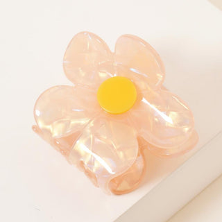 Iridescent Flower Hair Clip - Orange - The Farmhouse