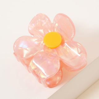 Iridescent Flower Hair Clip - Pink - The Farmhouse