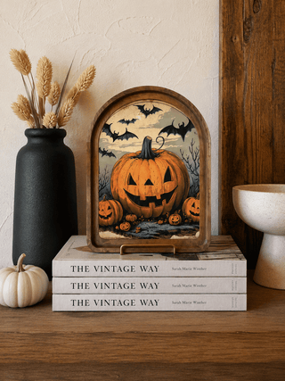 Jack O LanternArch Framed Art 8.25x11 - 420 Home Decor - The Farmhouse