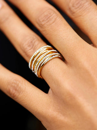 Jamila Ring - Gold/Pavé - The Farmhouse