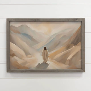 Jesus Christ in the Mountain Valley - Jesus Canvas Art 12x18" - 420 Home Decor - The Farmhouse