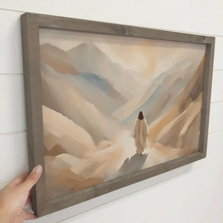 Jesus Christ in the Mountain Valley - Jesus Canvas Art - The Farmhouse