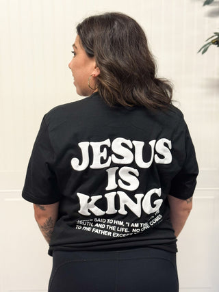 Jesus is King Unisex Graphic Tee, Black - 120 Graphic Tees - The Farmhouse