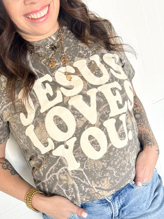 Jesus Loves You Camo Shortsleeve - 120 Graphic Tees - The Farmhouse