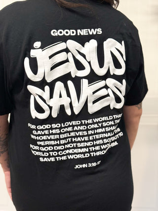 Jesus Saves Unisex Graphic Tee - 120 Graphic Tees - The Farmhouse