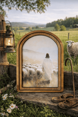 Jesus Sheep Arch Framed Art 8.25x11" - 420 Home Decor - The Farmhouse