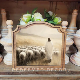 Jesus Sheep Provincial Framed Art - 420 Home Decor - The Farmhouse
