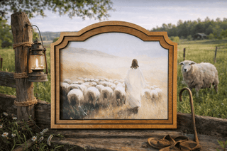 Jesus Sheep Provincial Framed Art - 420 Home Decor - The Farmhouse