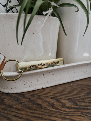 Jesus Take the Wheel - Cast Metal Keychain - The Farmhouse