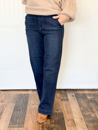 Judy Blue High Rise Trouser Jeans, Short Inseam - 210 Jeans - The Farmhouse