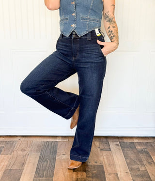 Judy Blue High Rise Trouser Jeans, Short Inseam - 210 Jeans - The Farmhouse