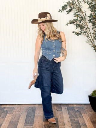 Judy Blue High Rise Trouser Jeans, Short Inseam - 210 Jeans - The Farmhouse