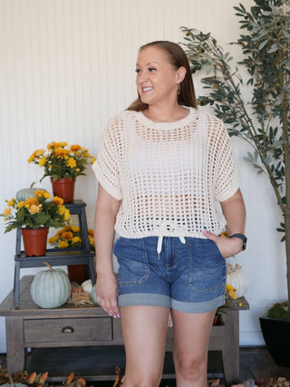 Judy Blue High Waist Cuff Jogger Denim Shorts - 220 Shorts & Skirts - The Farmhouse