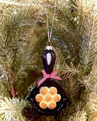 Junk Gypsy Skillet of Biscuits Mercury Glass Ornament - The Farmhouse