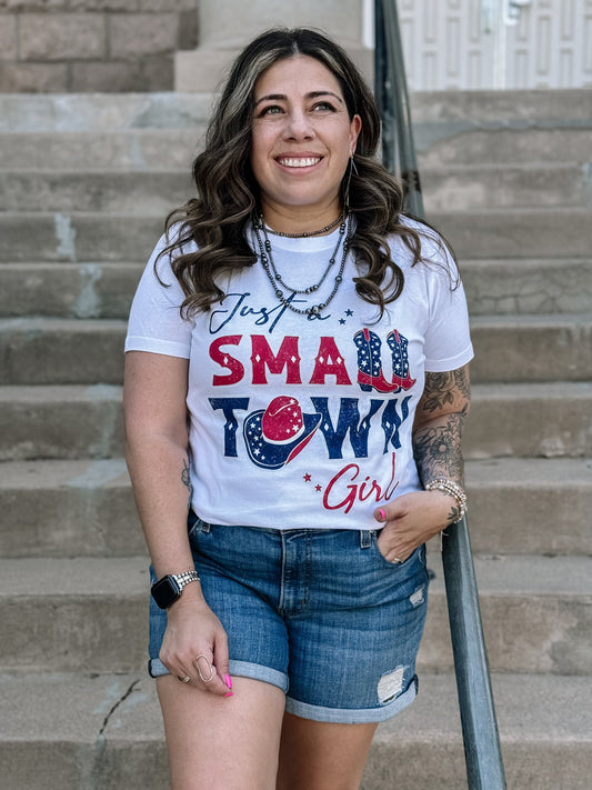 Just A Small - Town Girl America Graphic Tee - The Farmhouse