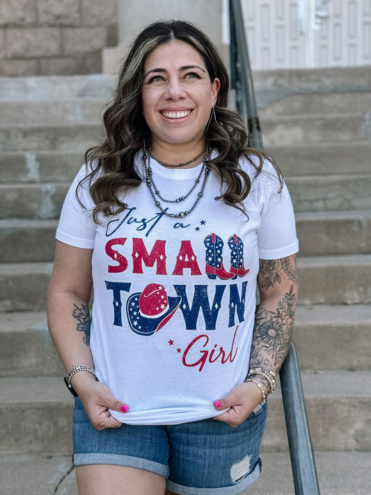 Just A Small - Town Girl America Graphic Tee - The Farmhouse
